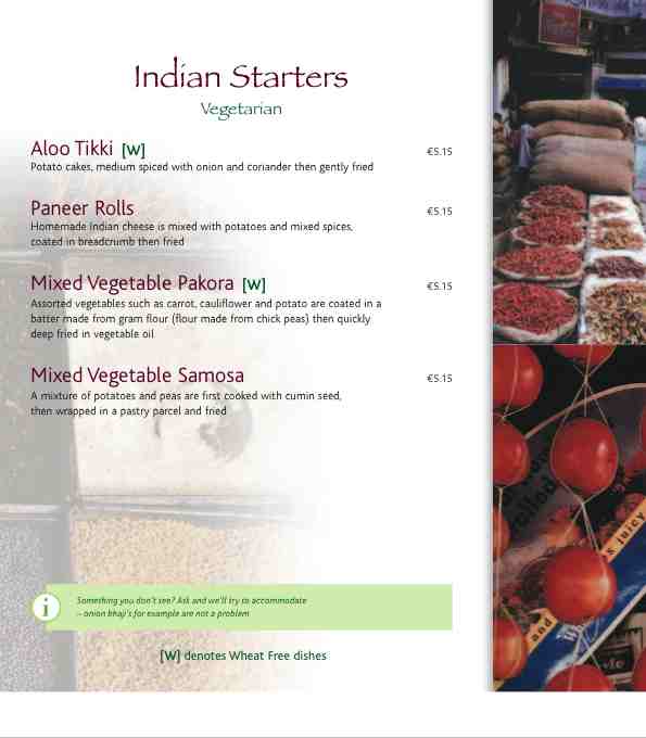 Copper & Spice Menu 2